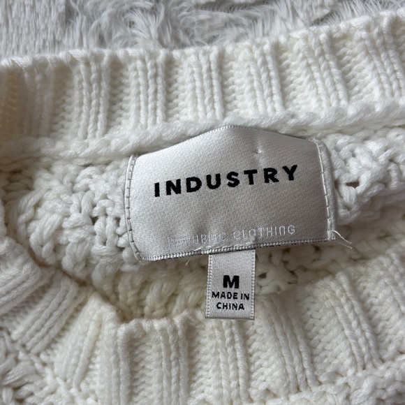 Industry Elegant Ivory Cable Knit Sweater - Picture 6 of 8